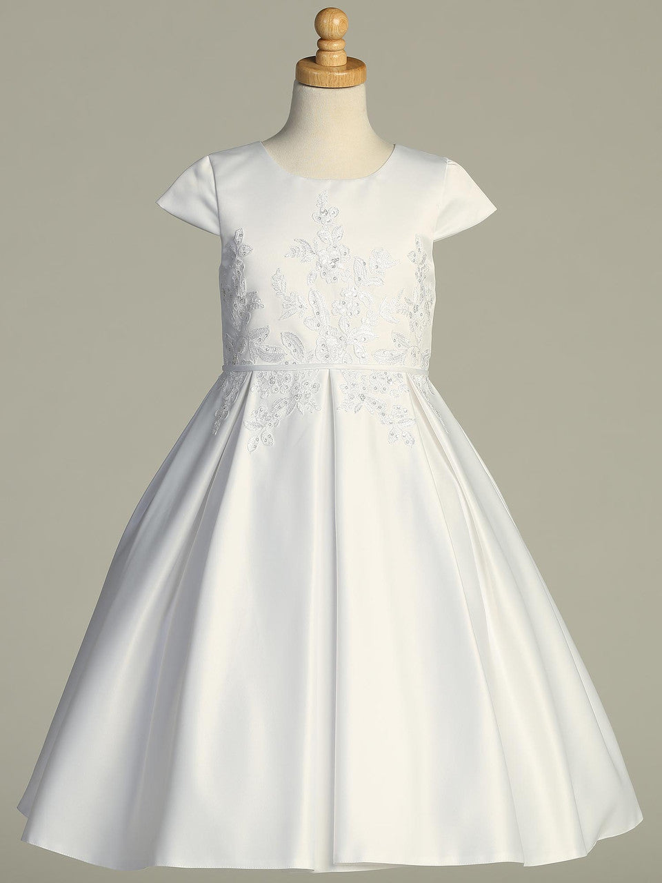 bridesmaid dresses for 8 year olds White Satin Dress SP735 10