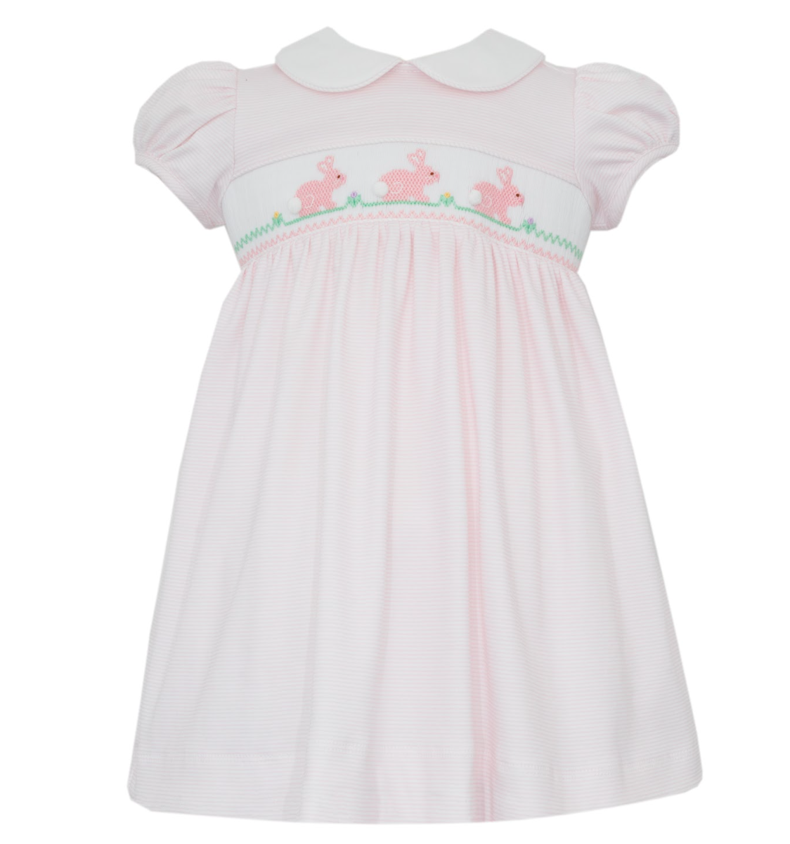 Pink Bunny Smocked Dress