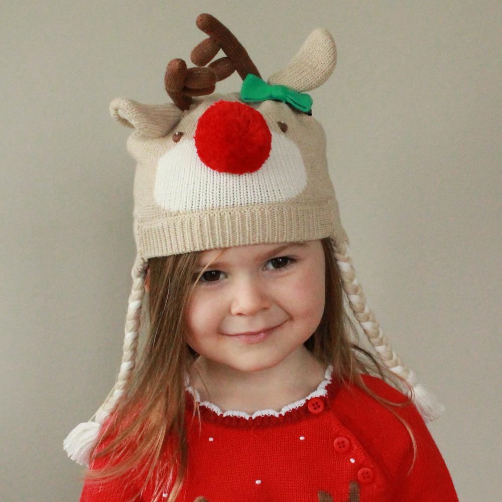 Knit Reindeer Hat