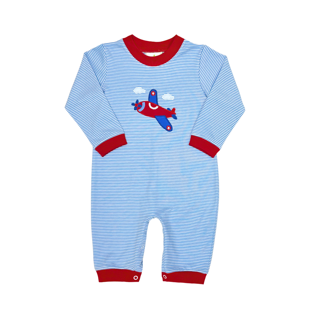 Blue Airplane Luke Romper