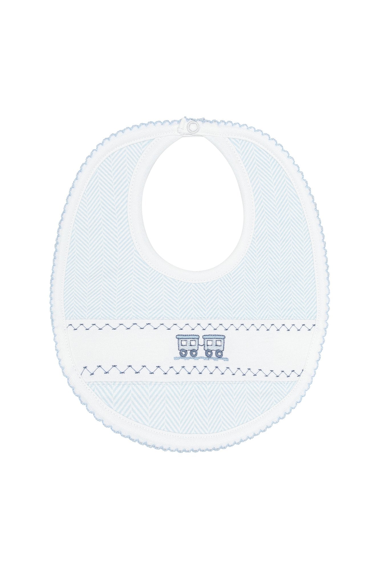 Train Herringbone Bib