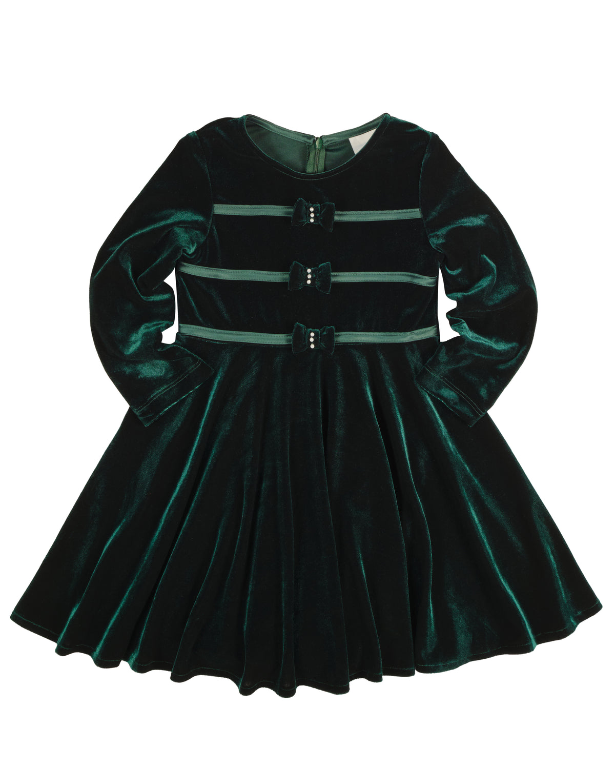 Green Velvet Pearl Dress