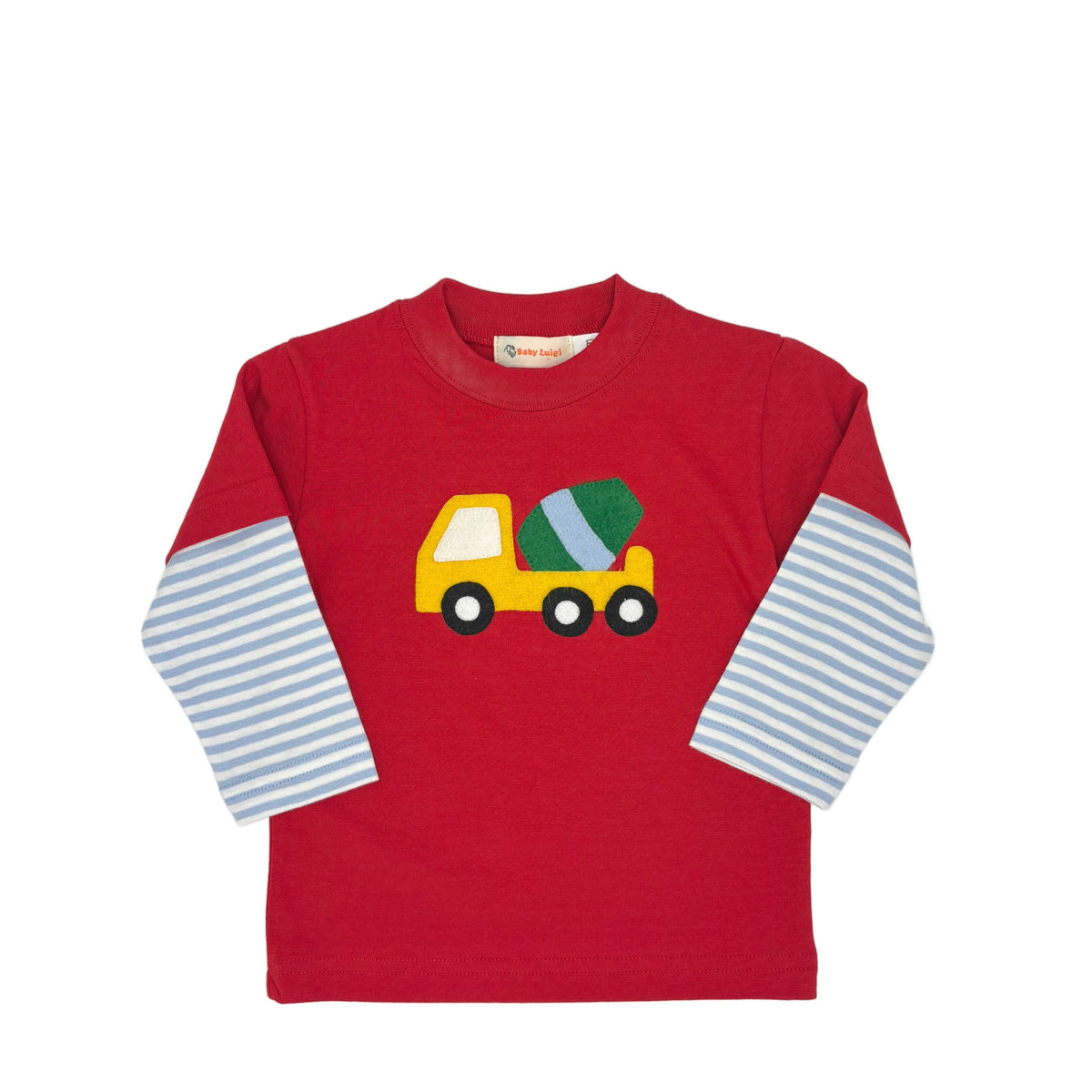 Striped Sleeves Red Mixer Shirt