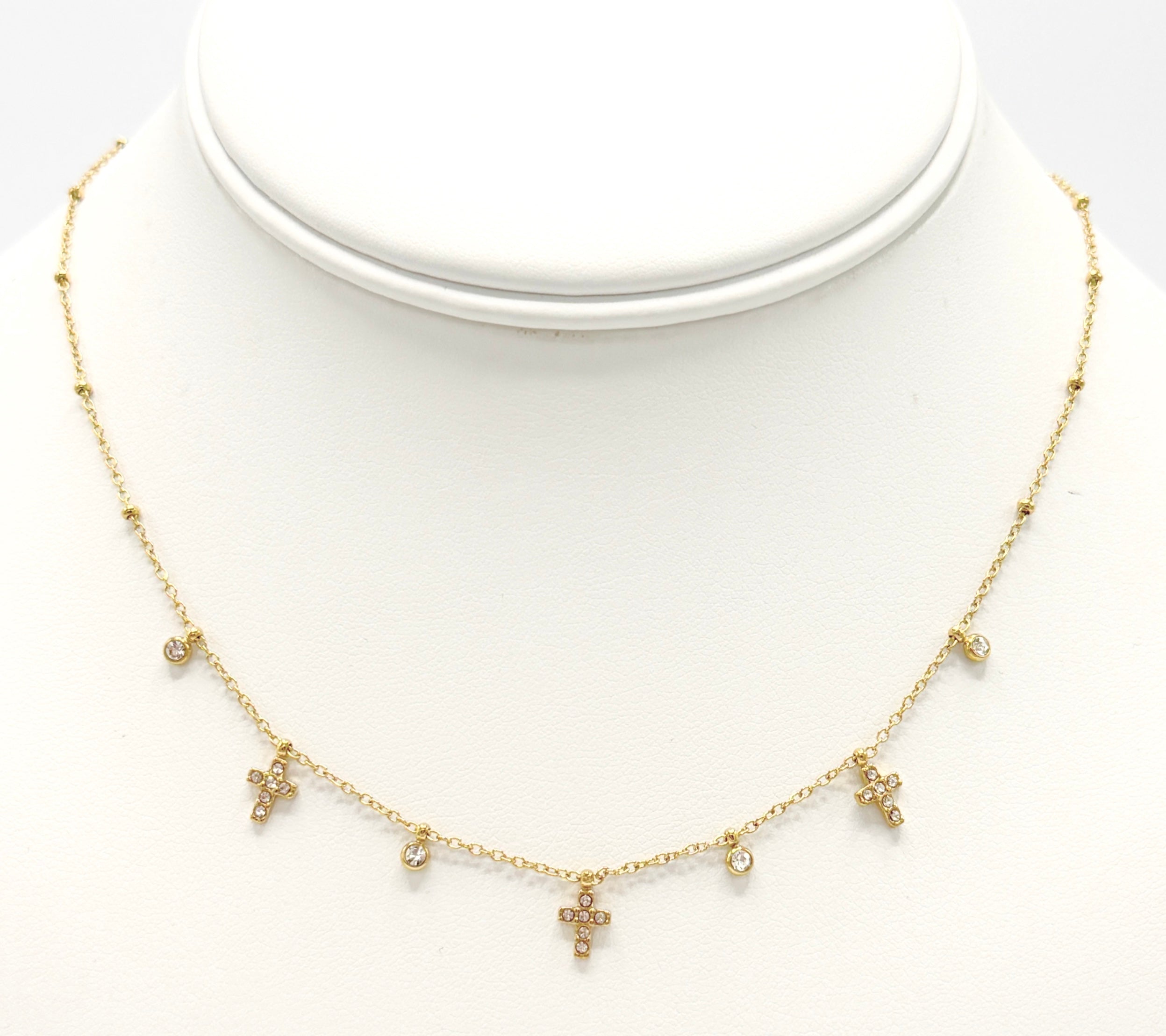 Delicate Cross Charms Necklace