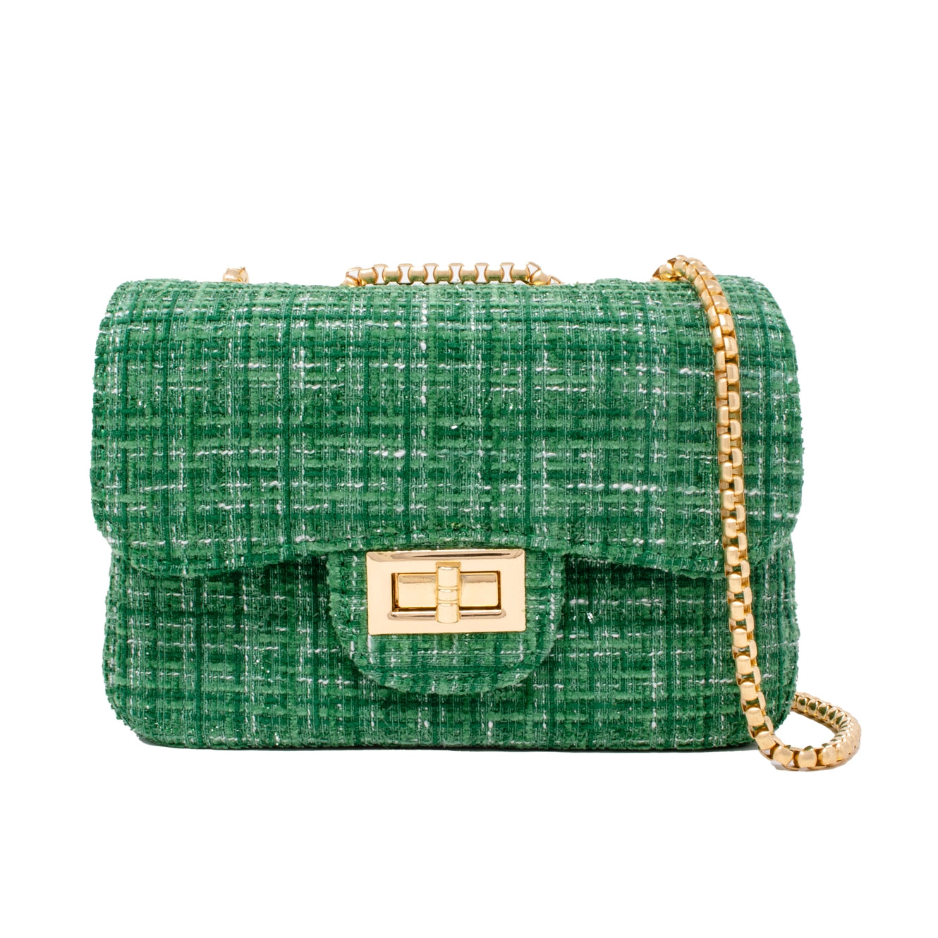 Green Tweed Purse