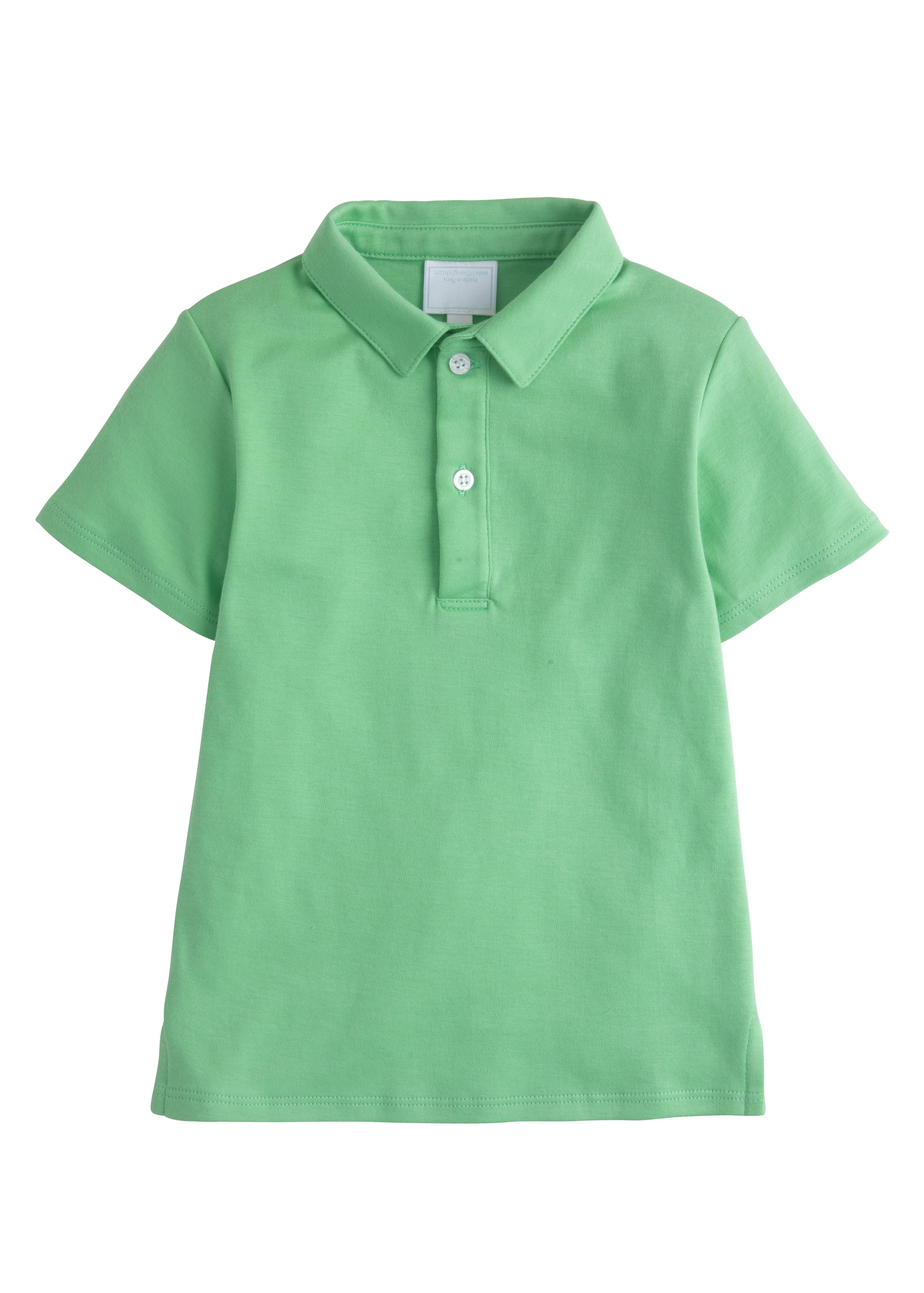 Short Sleeve Green Solid Polo