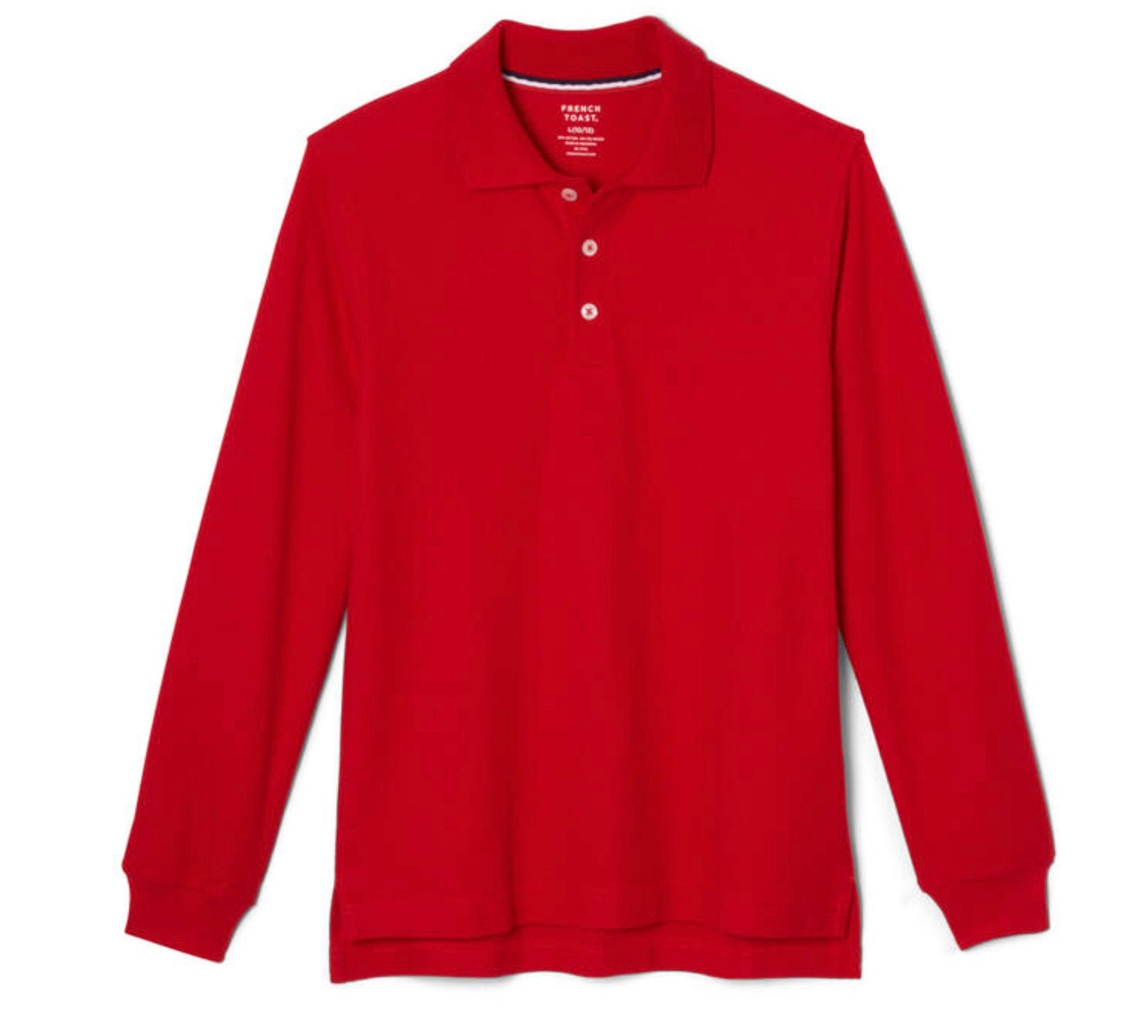 L/S Red Pique Polo