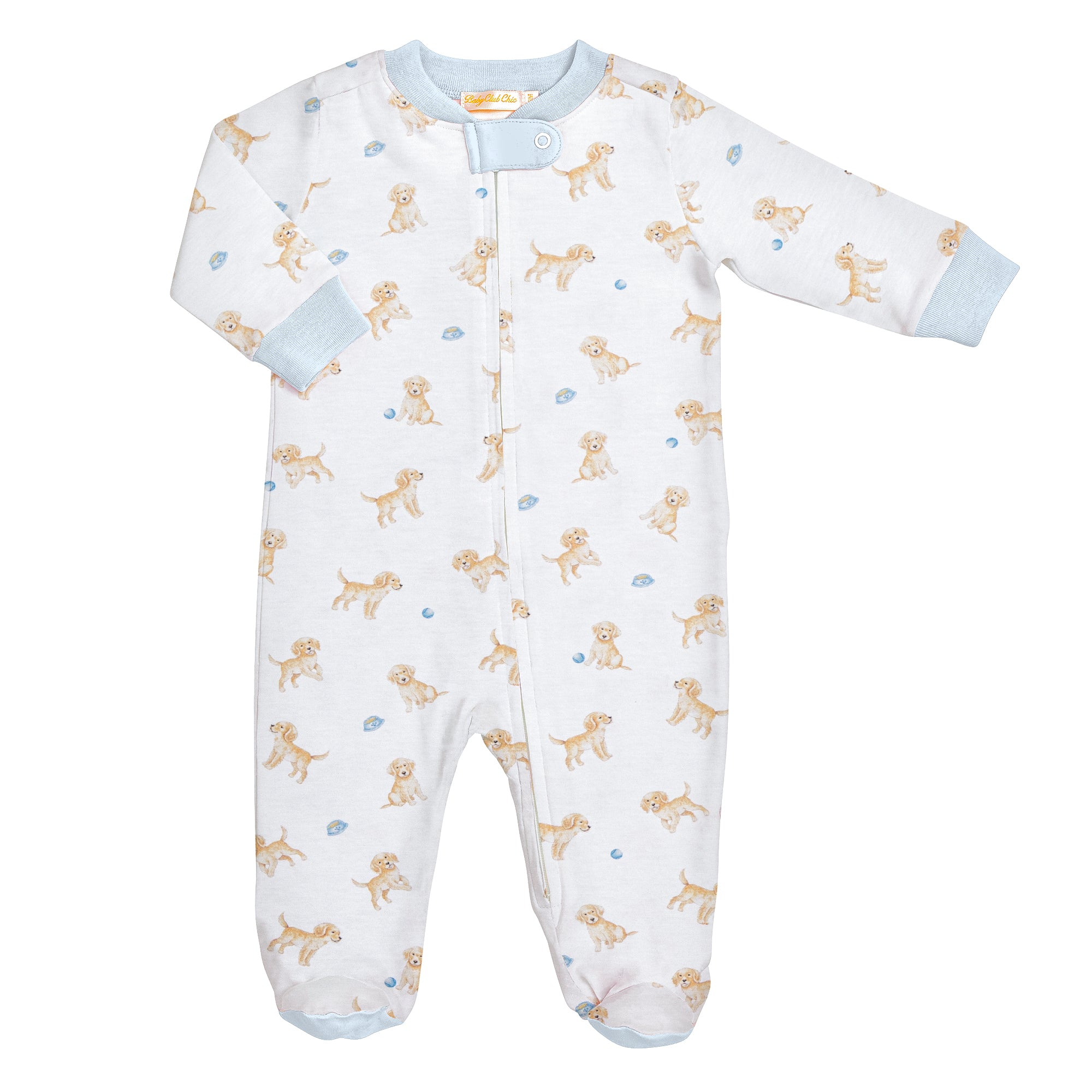 Blue Tiny Puppies Footie