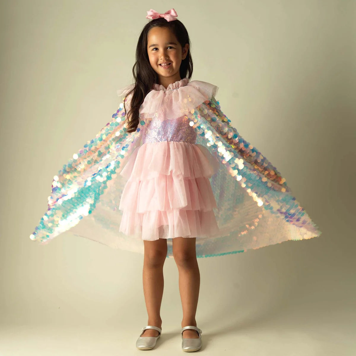 Glitter Tutu Dress & Cape Set
