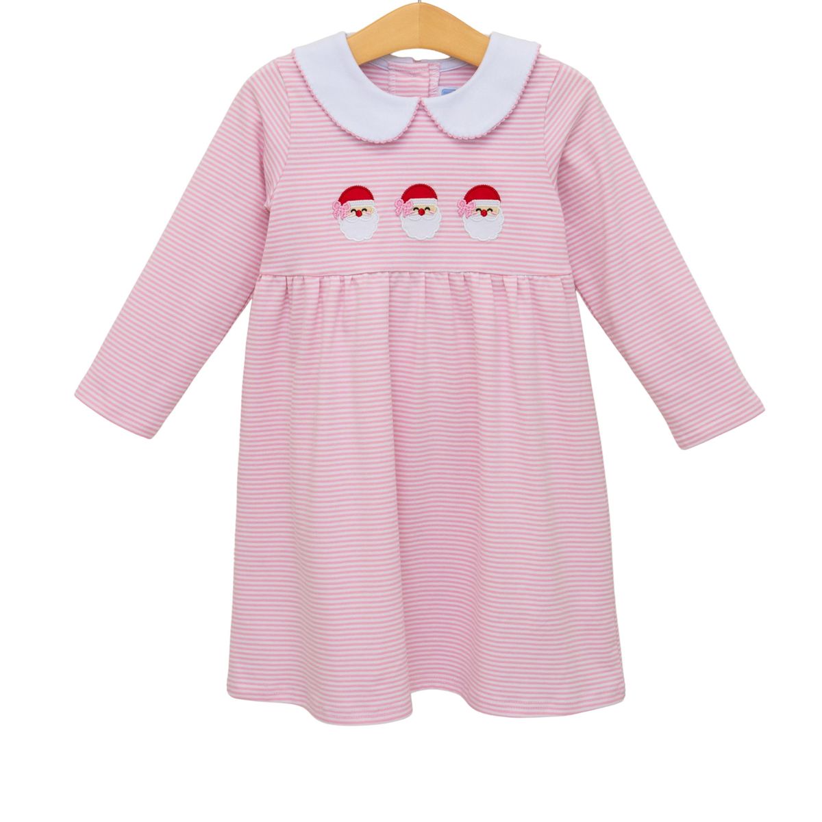 Pink Stripe Santa Trio Dress