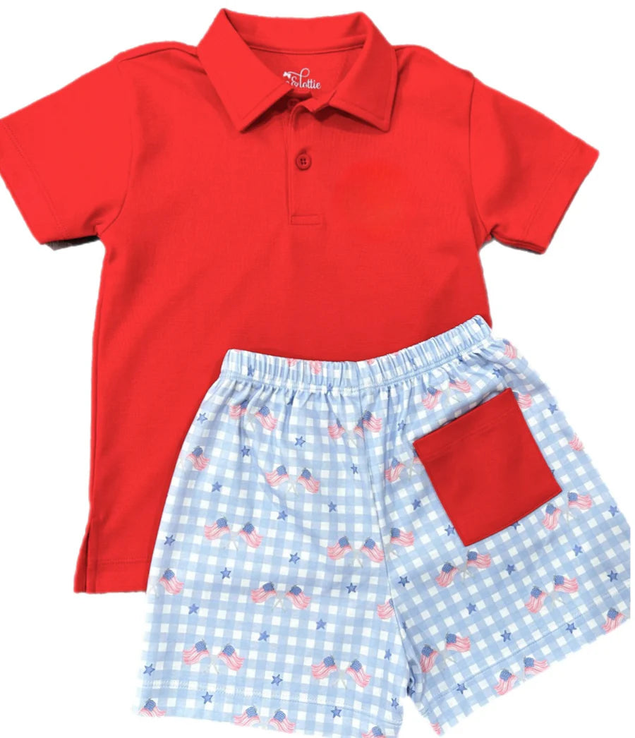Patriotic Flag Polo