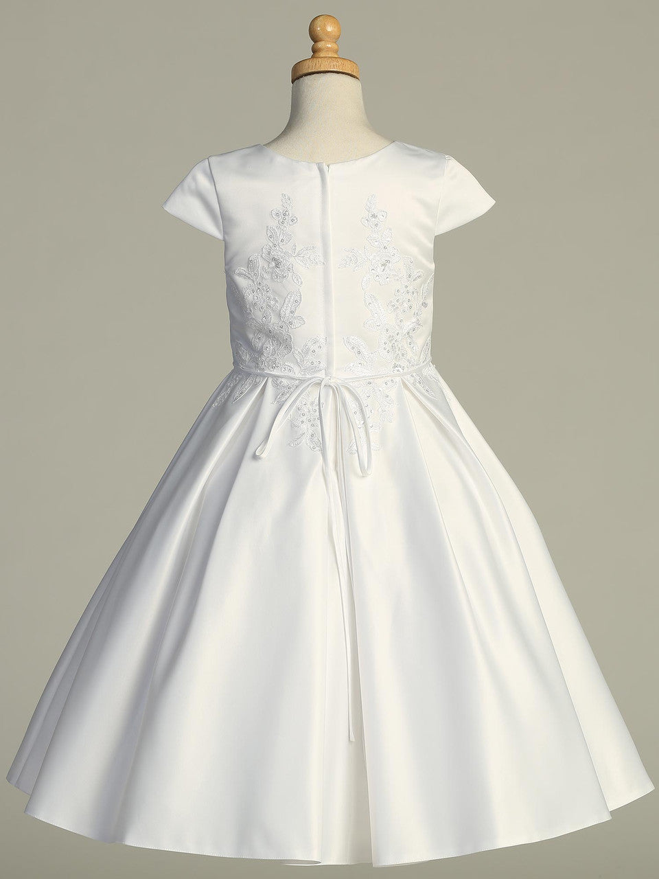 White Satin Dress SP 735