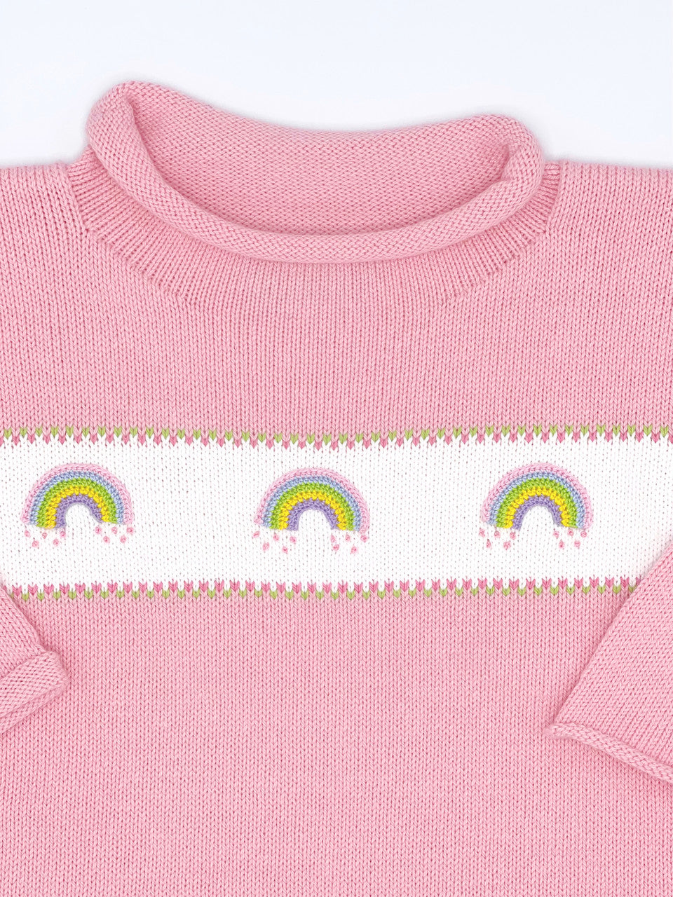 Pink Rainbow Trio Sweater