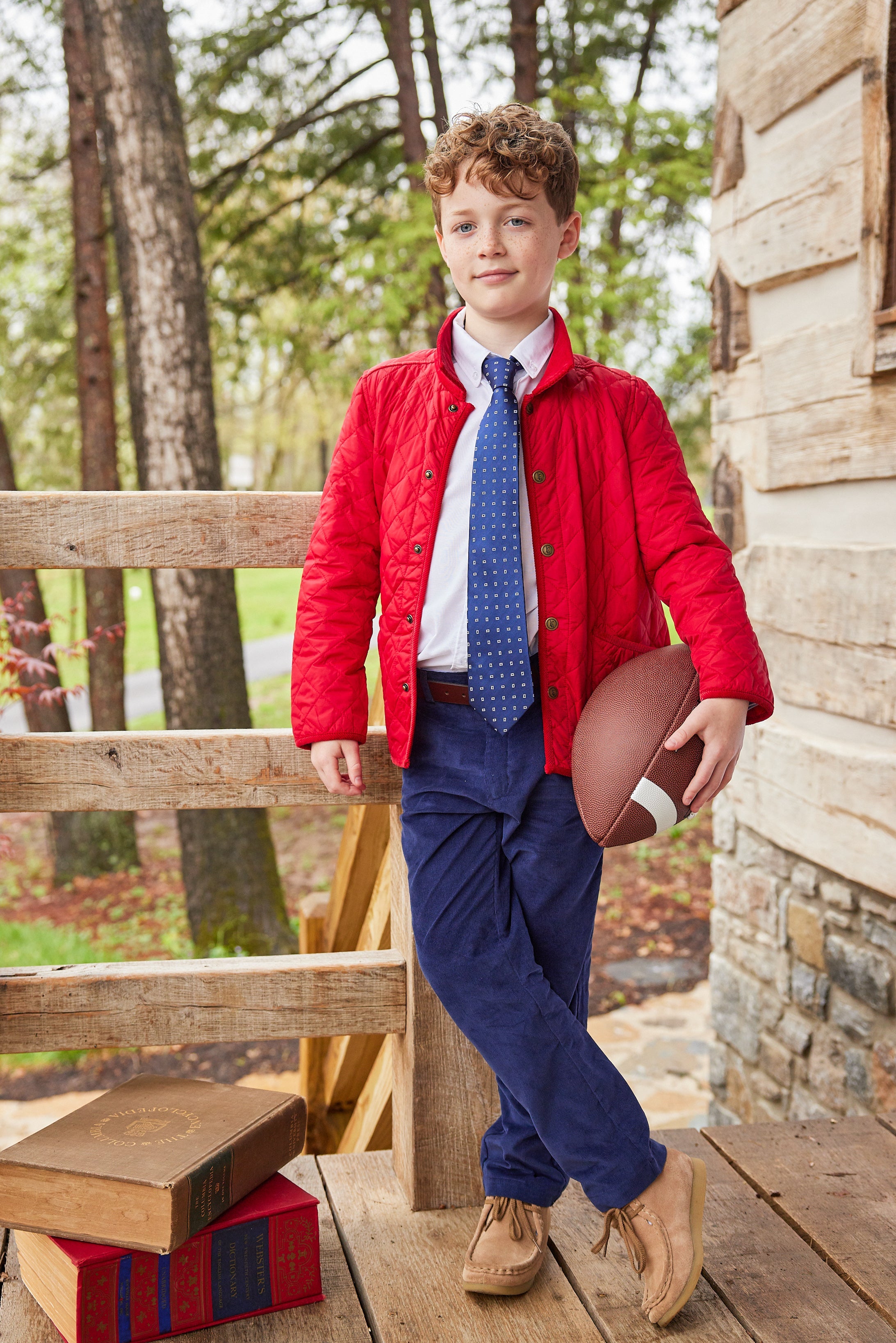 Navy Cord Classic Pants