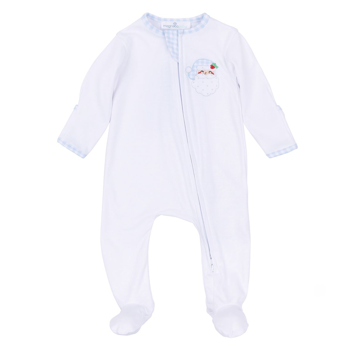 Sweet St. Nick Blue Footie
