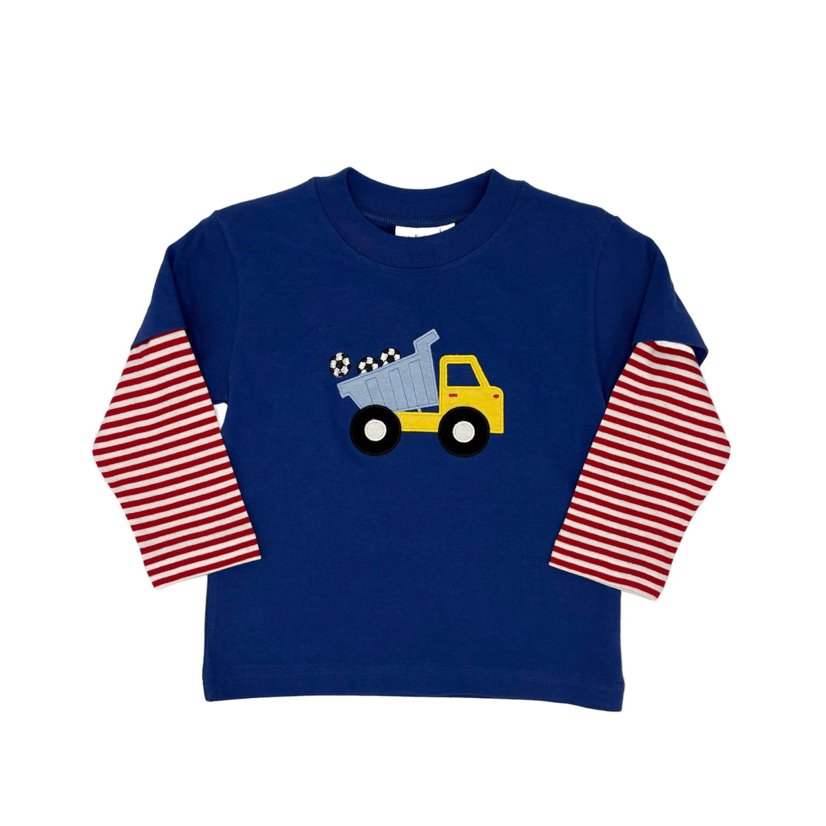 Blue Soccer Dump Truck Shirt
