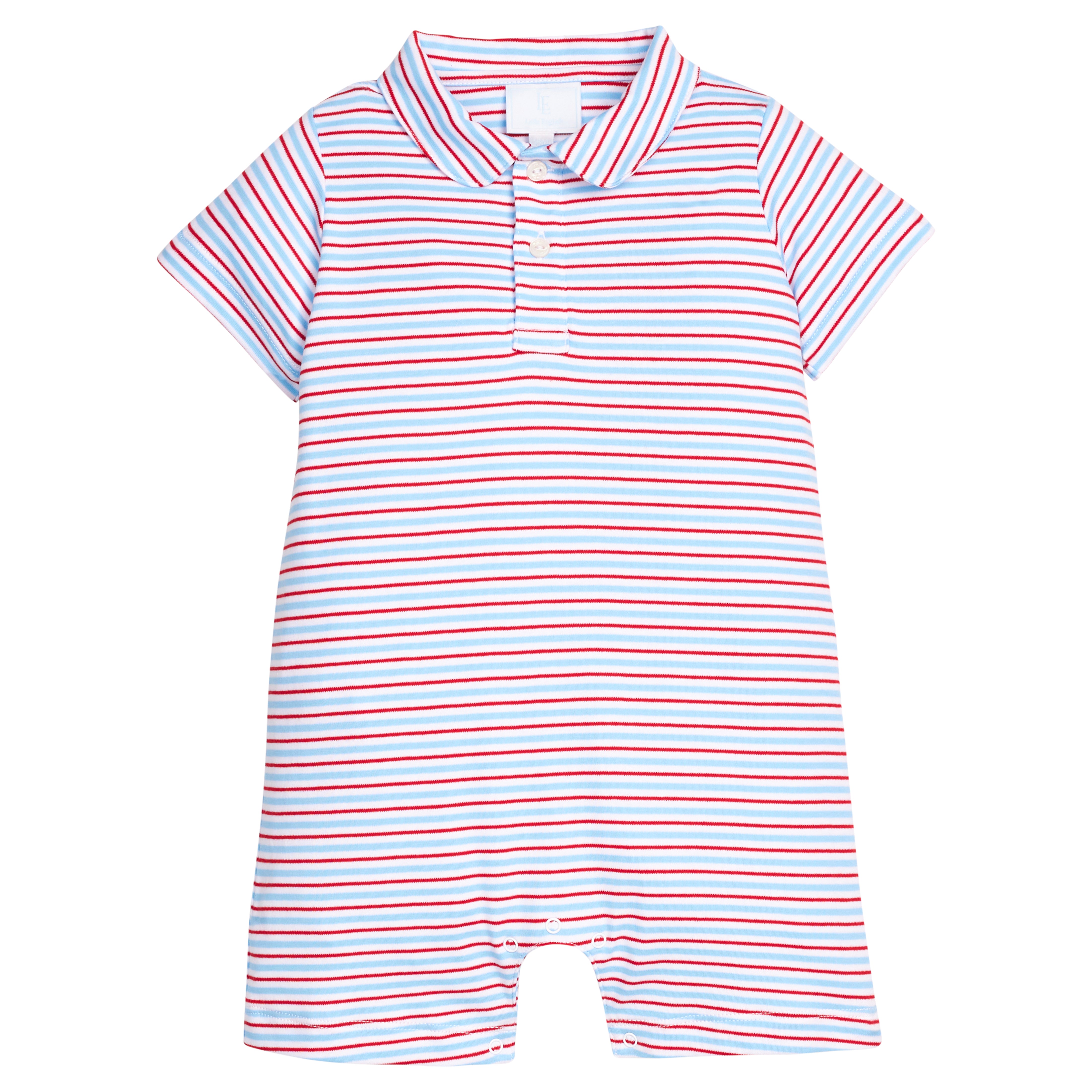 Primary Stripe Polo Romper