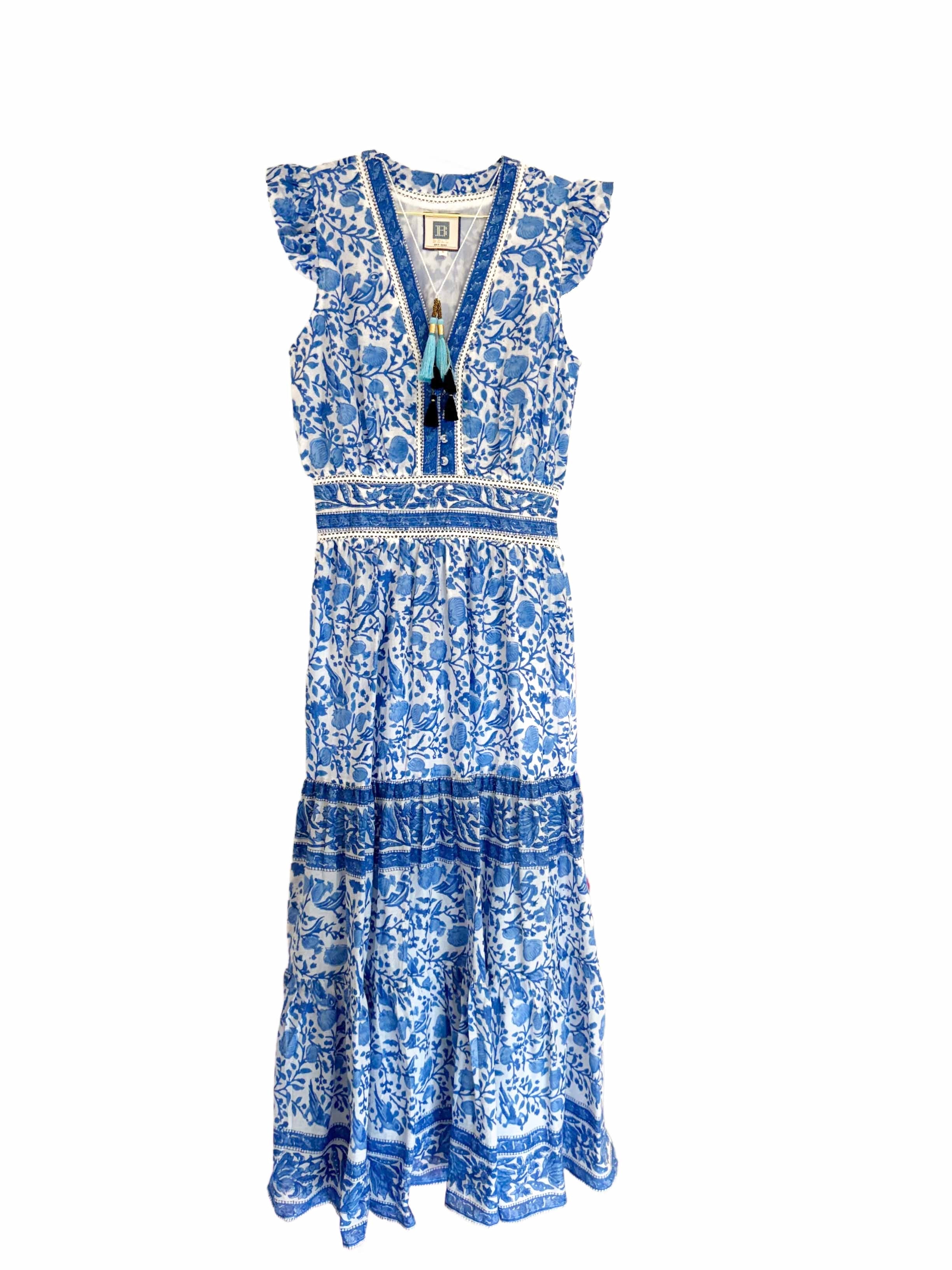 Blue/White Annabelle Maxi