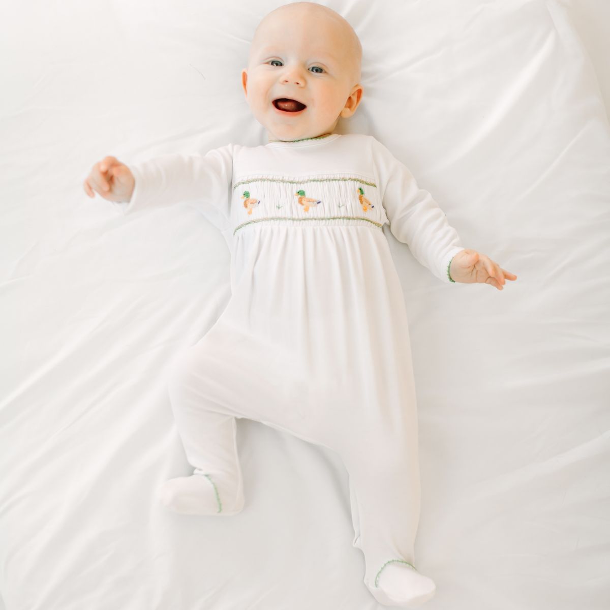 Mallard Moments Smocked Footie