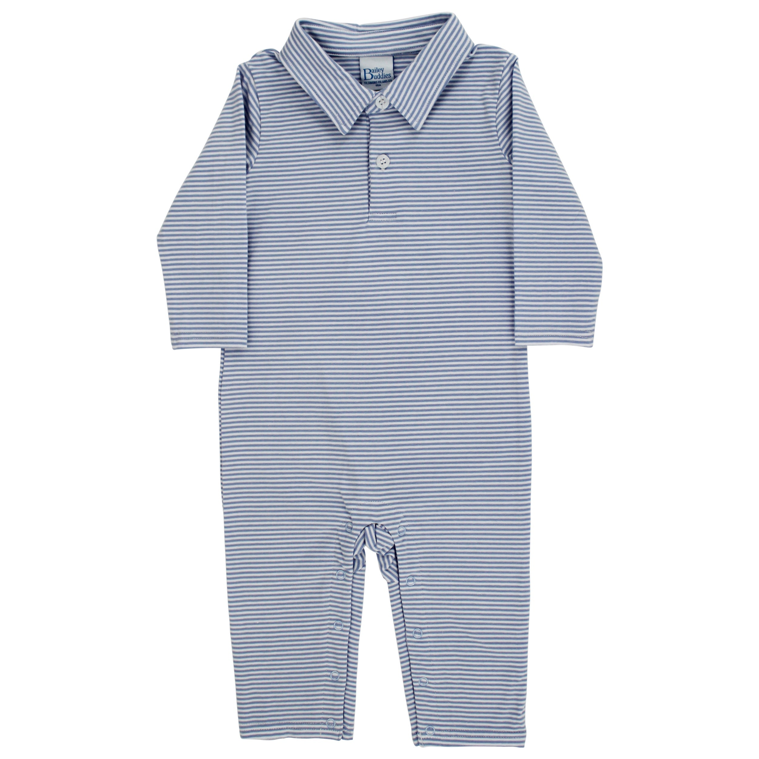Blue Stripe Knit Playsuit
