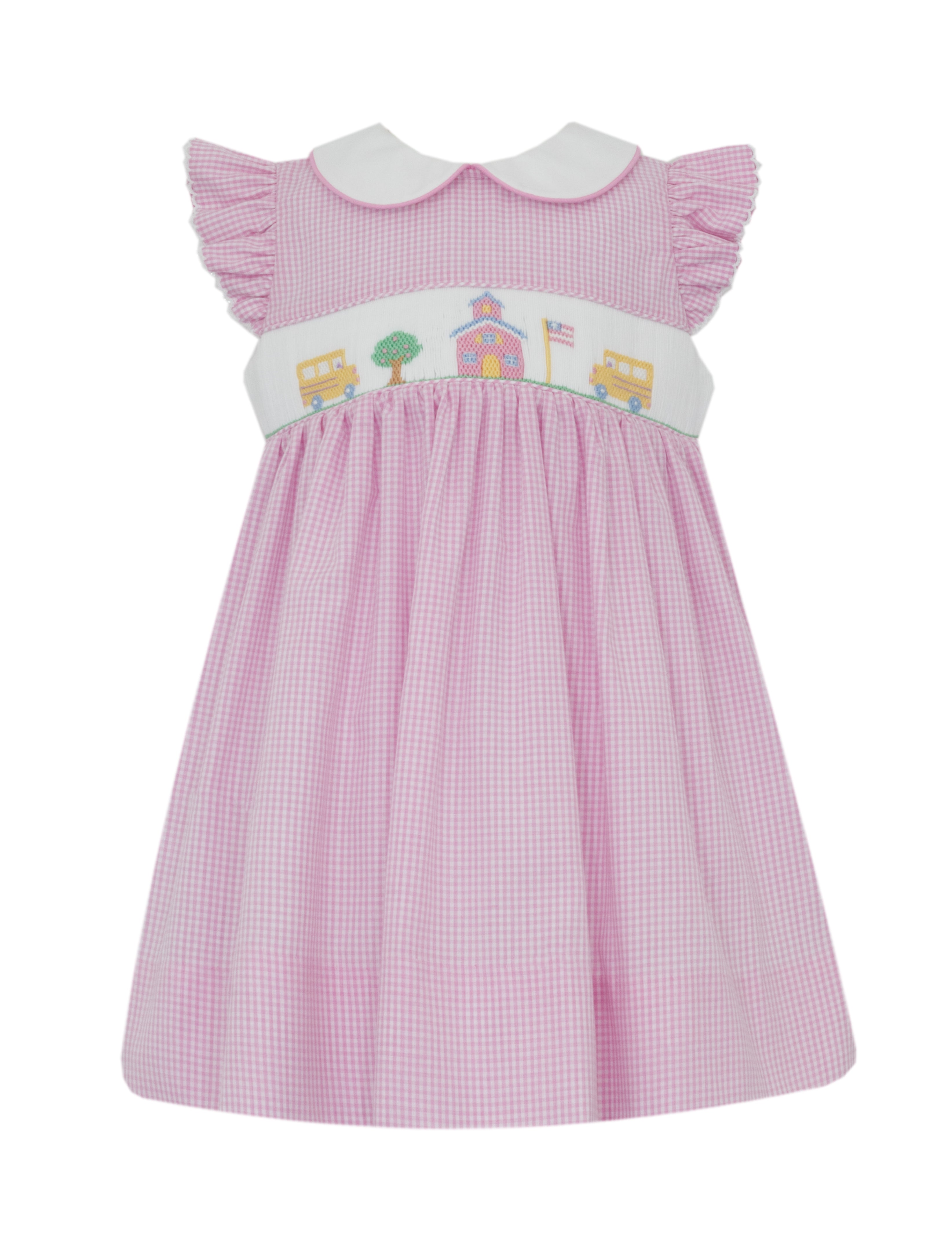 Pink Gingham School Bus Dress