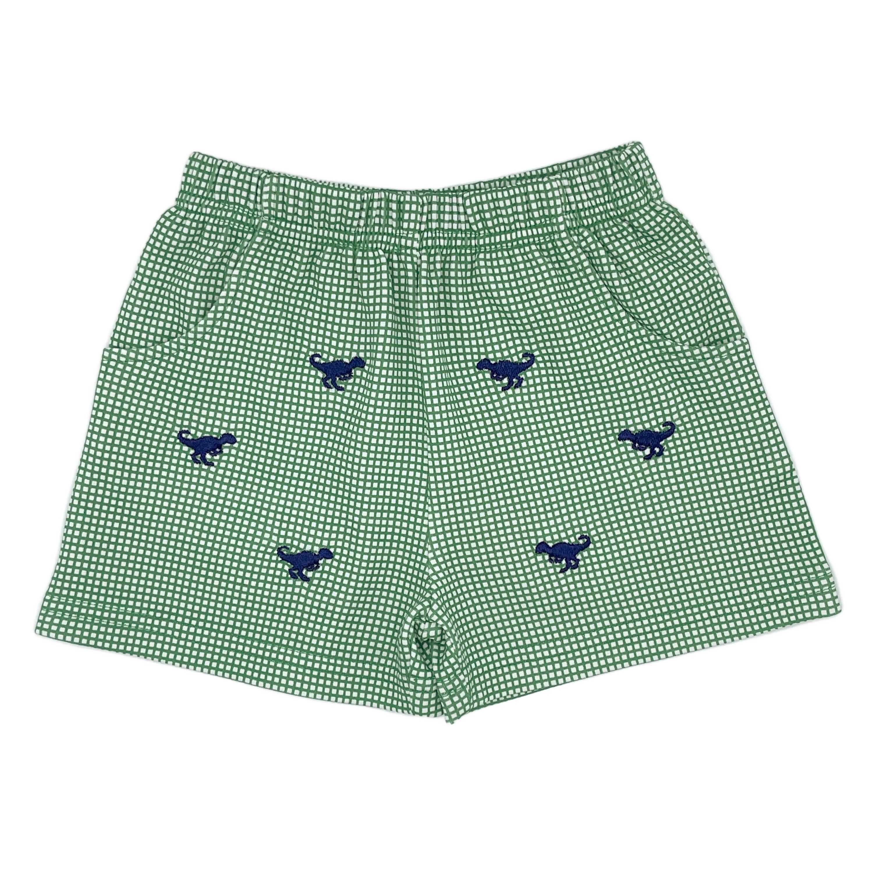 Green Gingham Raptor Shorts