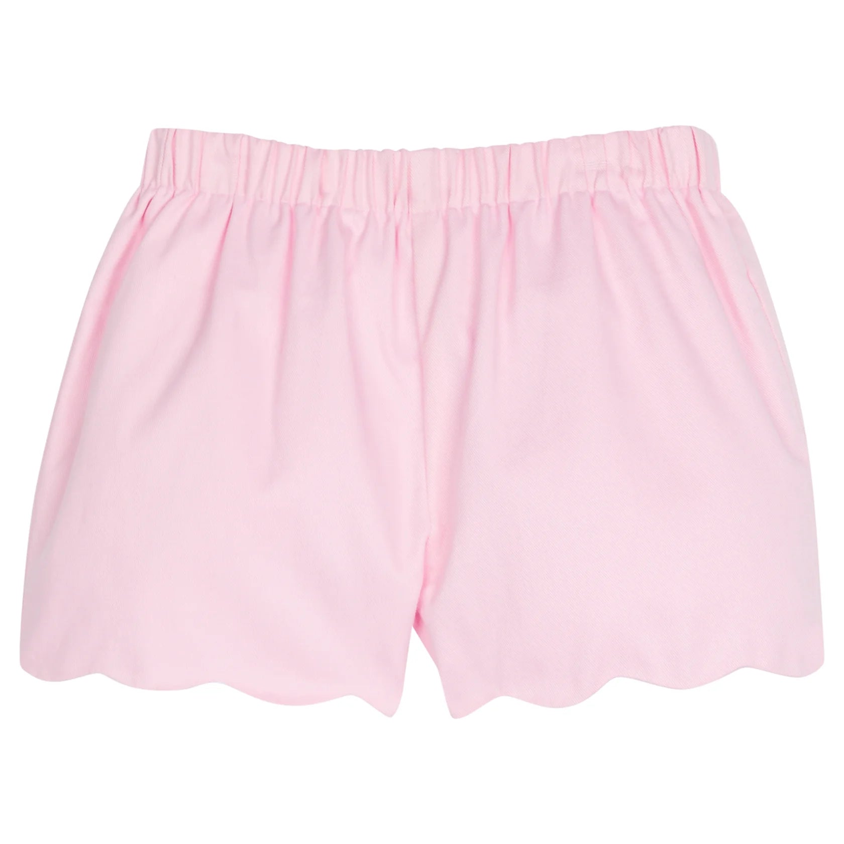 Pink Twill Scallop Shorts