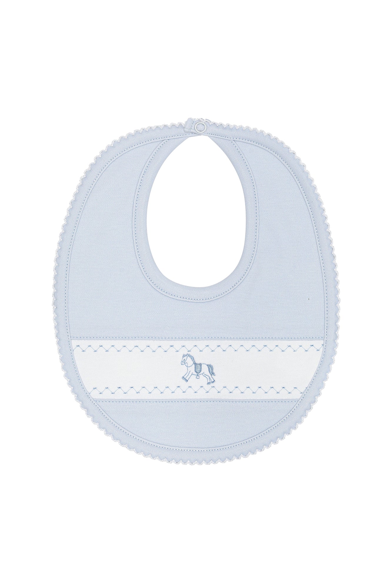 Blue Rocking Horse Bib