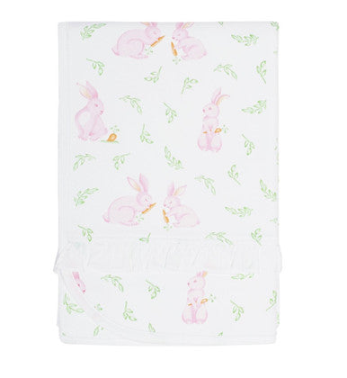Pink Bunny Print Blanket