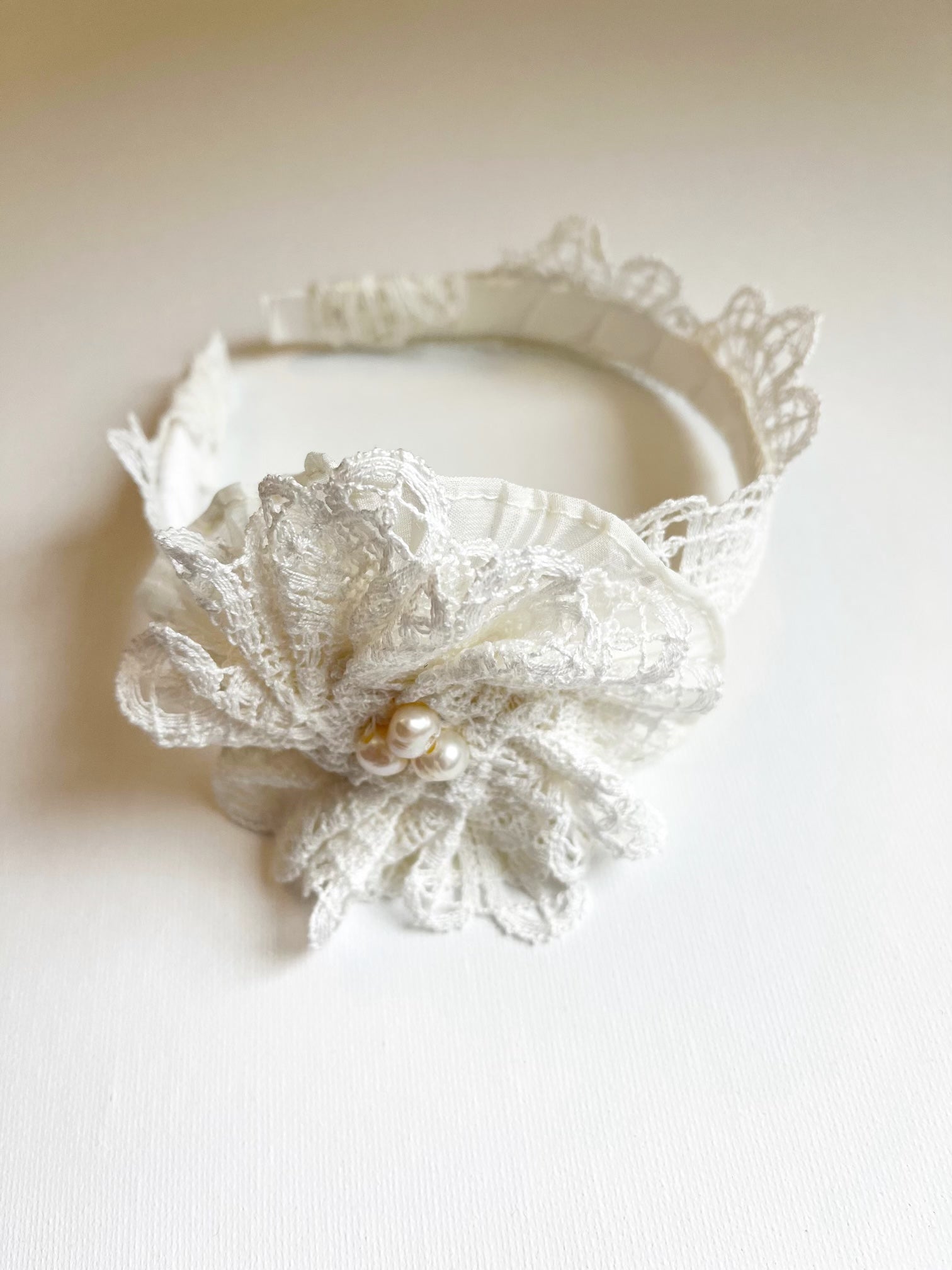 Flower Puff Lace Headband