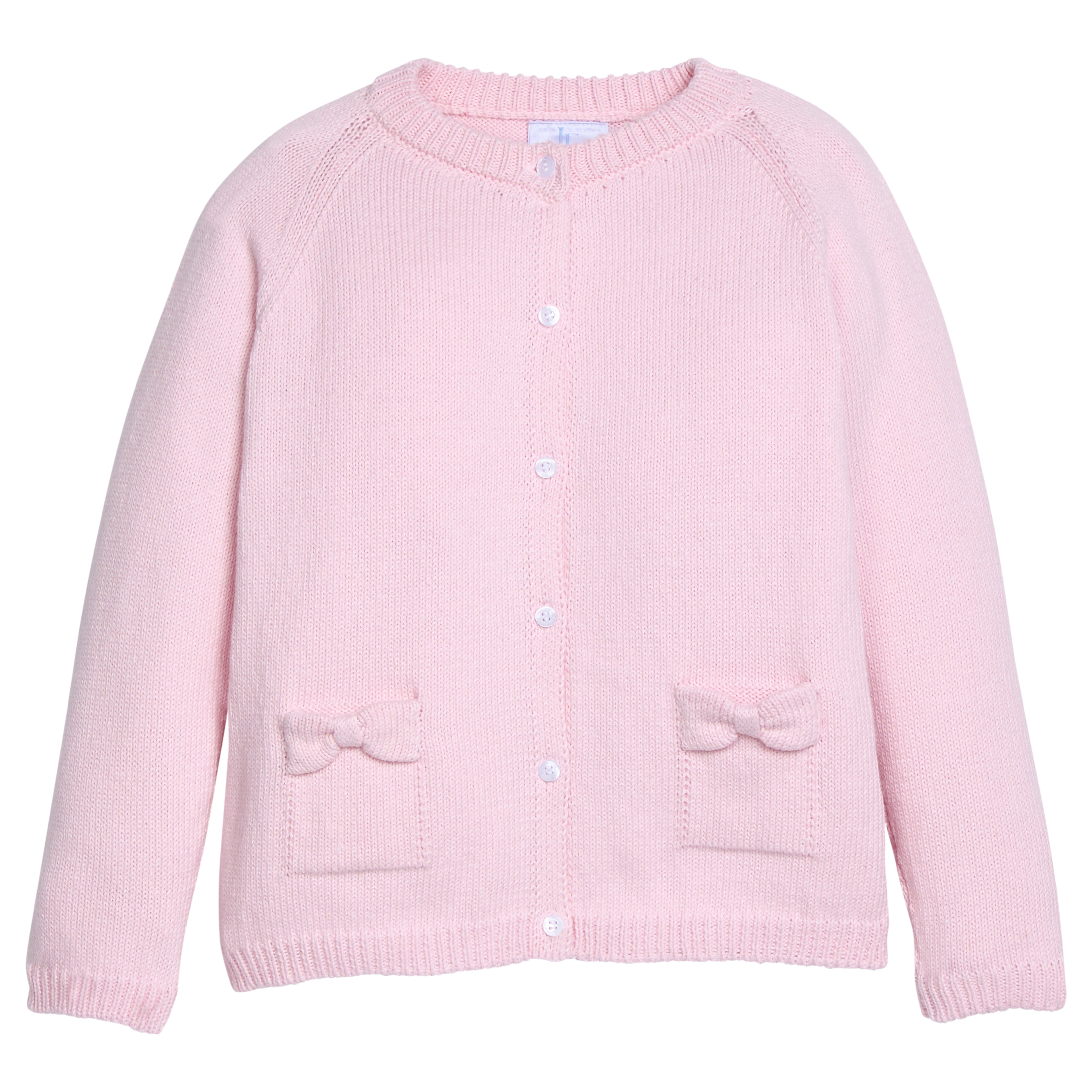 Pink Bow Pocket Cardigan