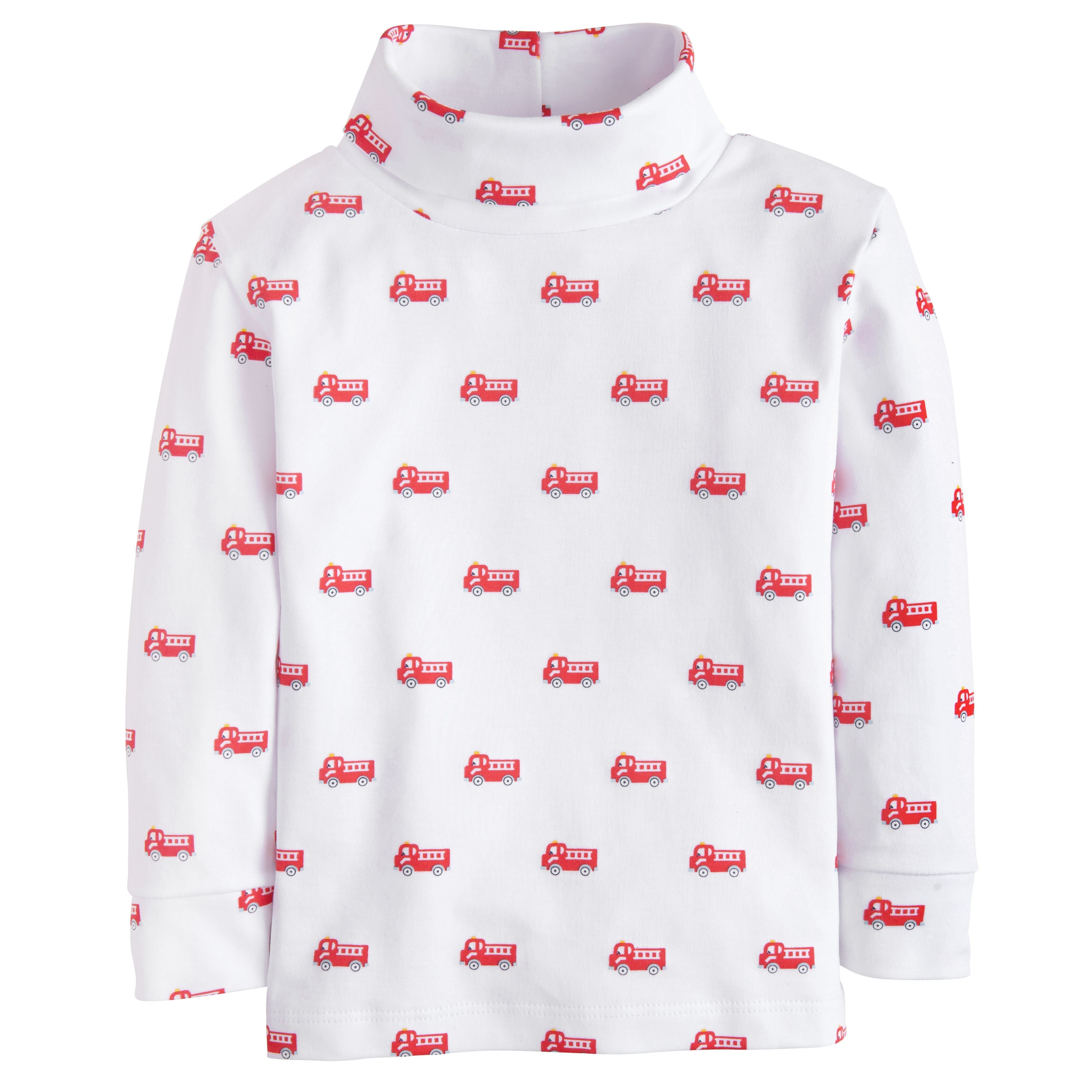 Firetrucks Printed Turtleneck