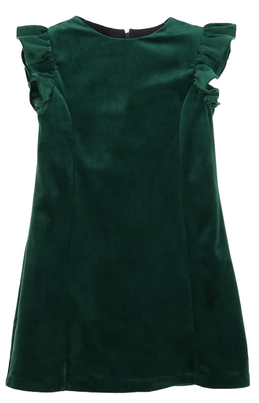 Green Deluxe Velvet Shift