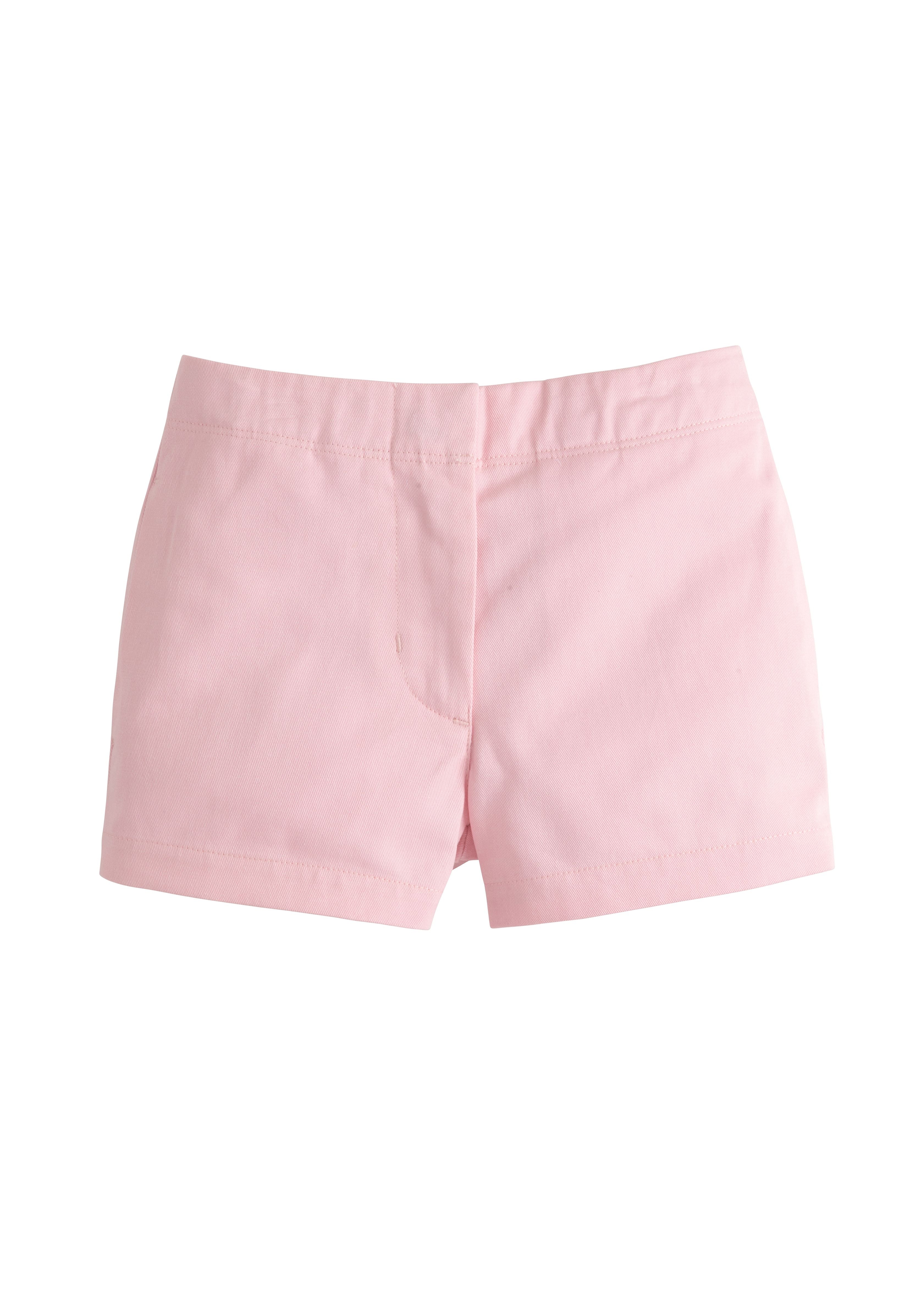 Light Pink Twill Mini Shorts