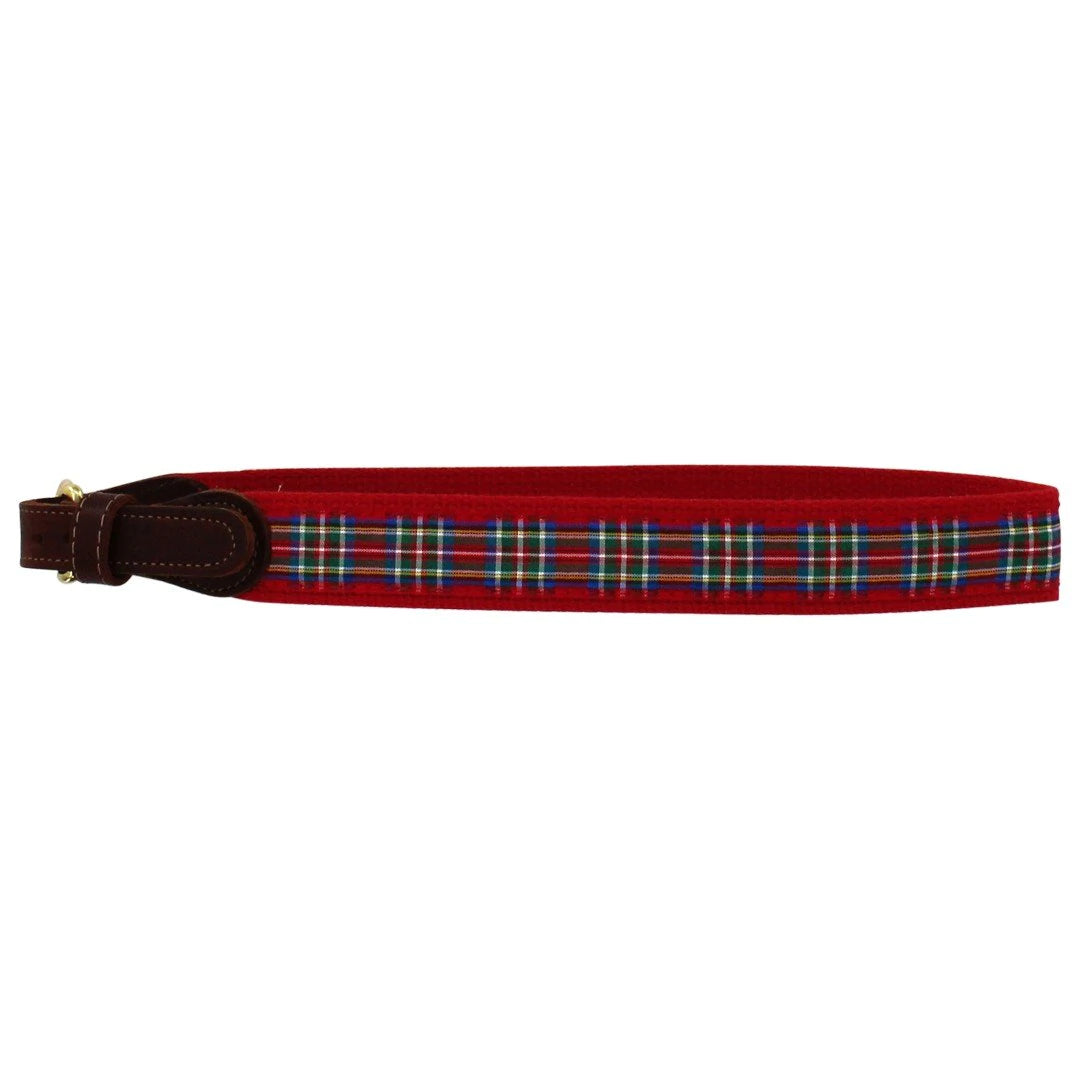 Red Stewart Plaid Belt