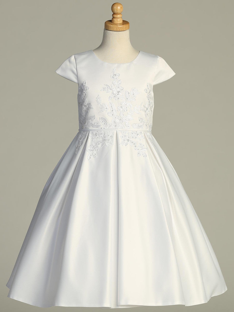 White Satin Dress SP 735