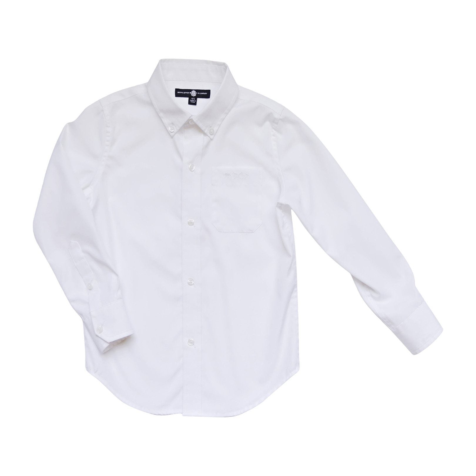 Brown Bowen White Buttondown