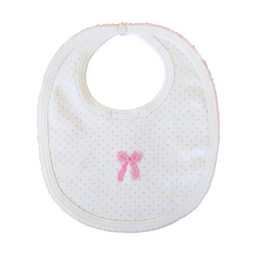 Bow Crochet Dot Bib