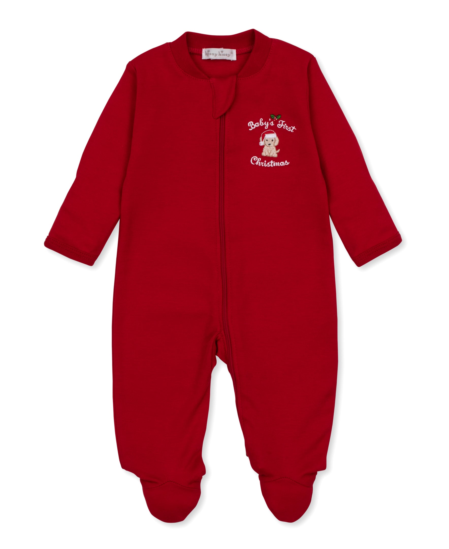 First Christmas Pup Red Footie