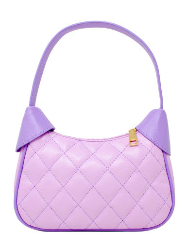 Purple Quilted Shoulder Bag