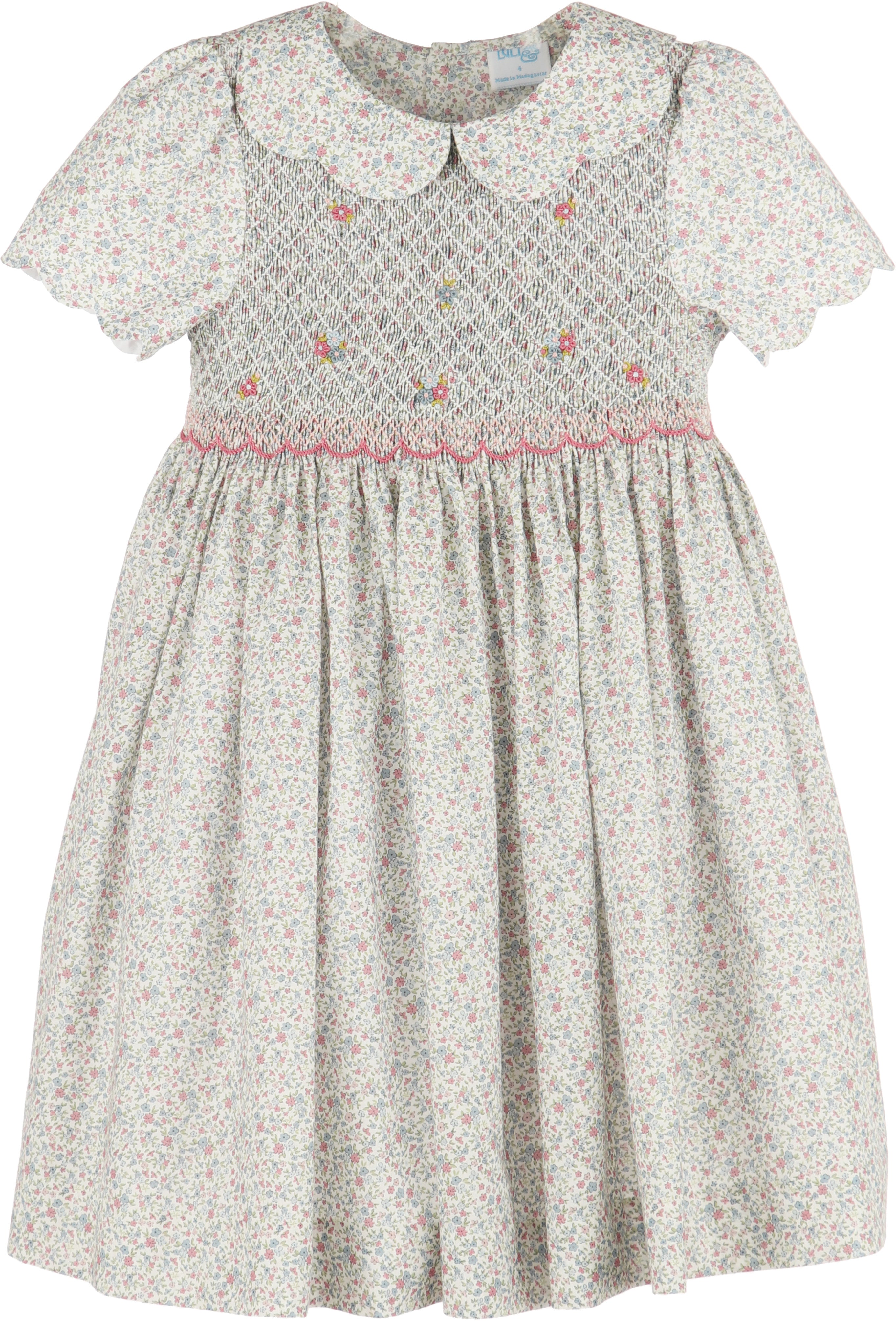 Fall Blossom Smocked Dress