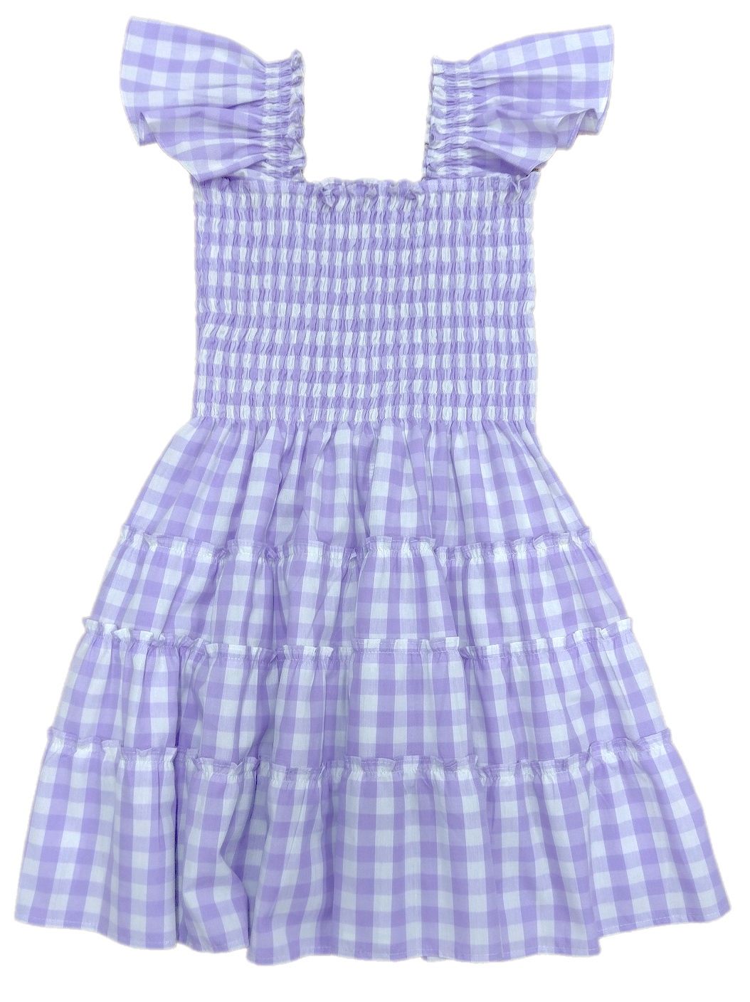 Lavender Check Charlotte Dress