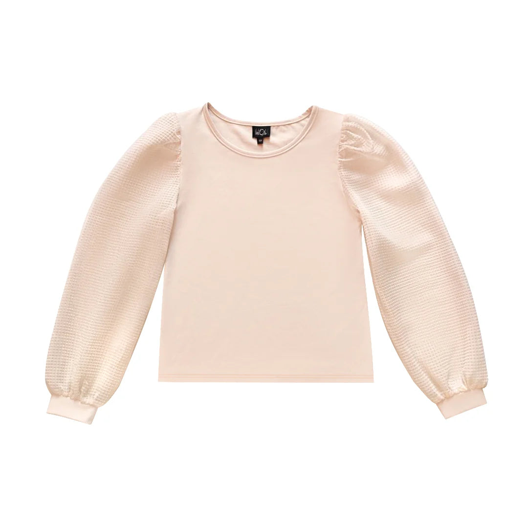 Cream Sheer Sleeve Top