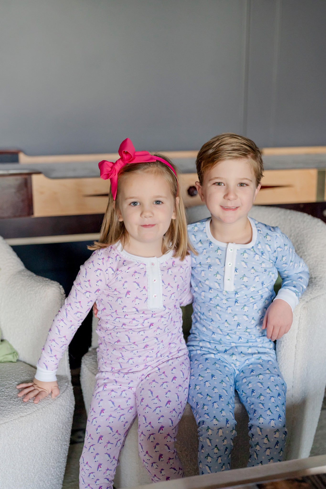 Pink Penguin Party Alden PJs