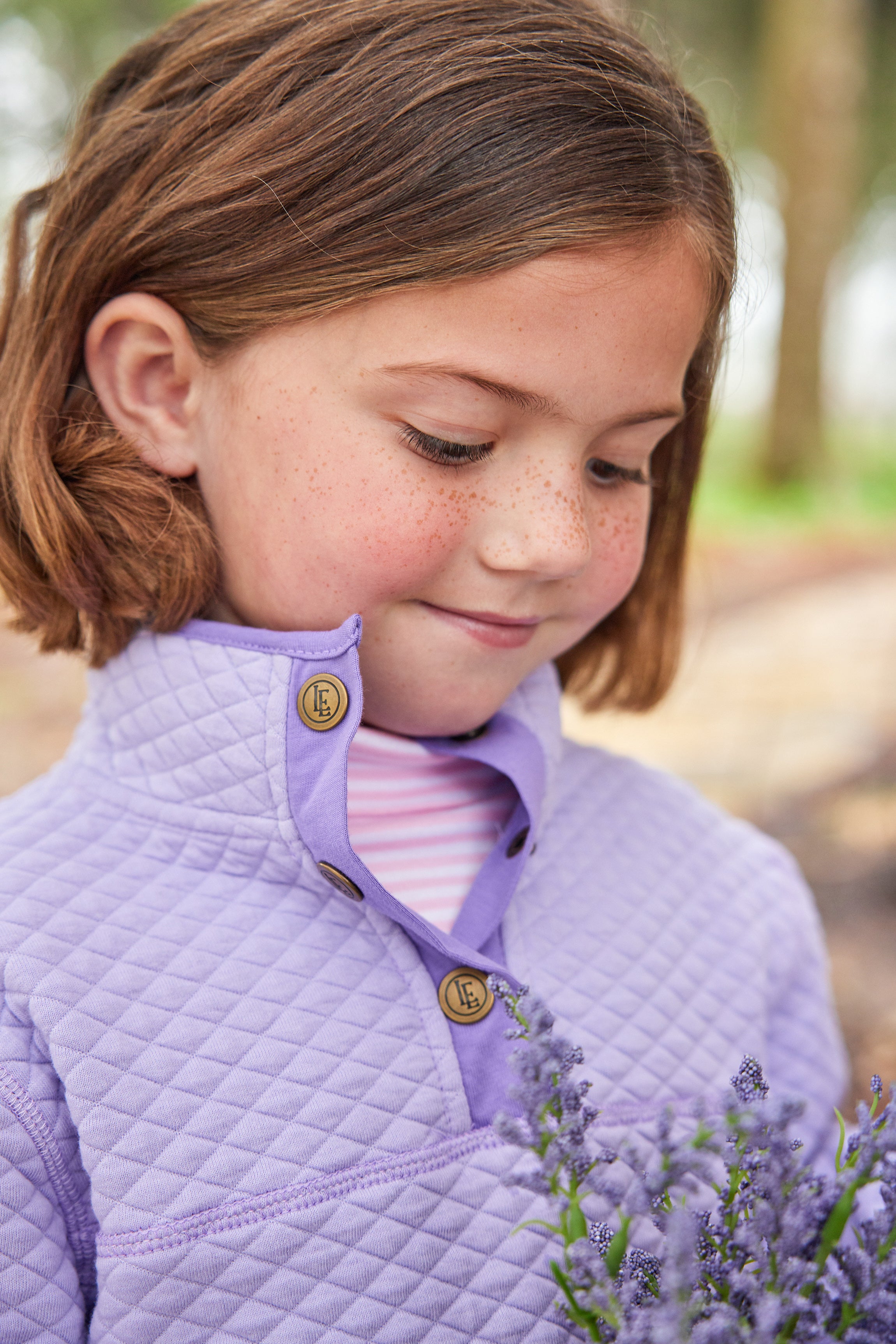 Lavender Quilted Pullover