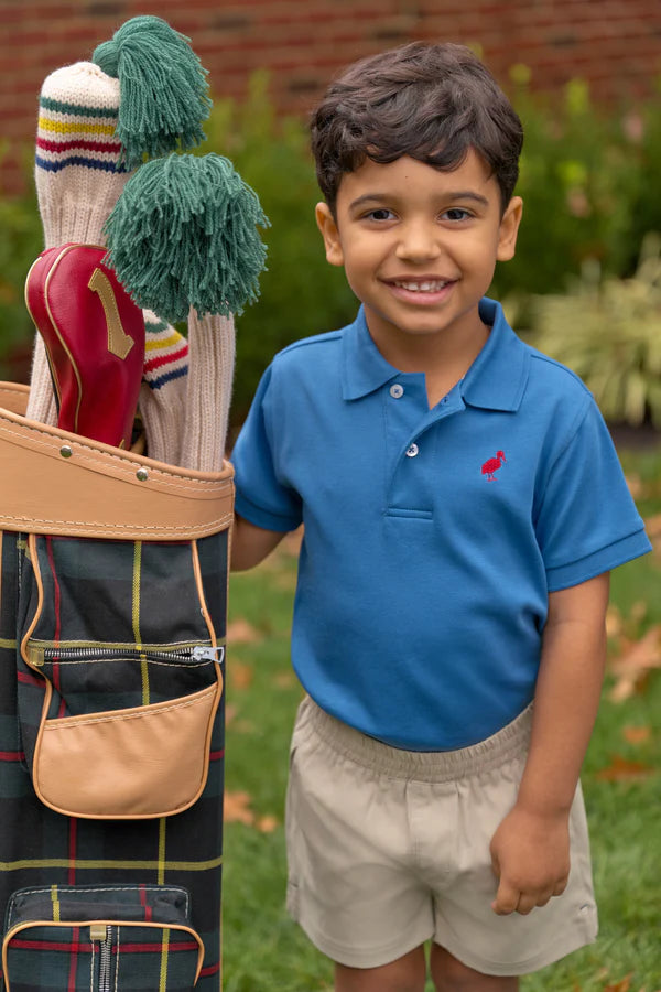 Wood Boat Blue Prim Polo