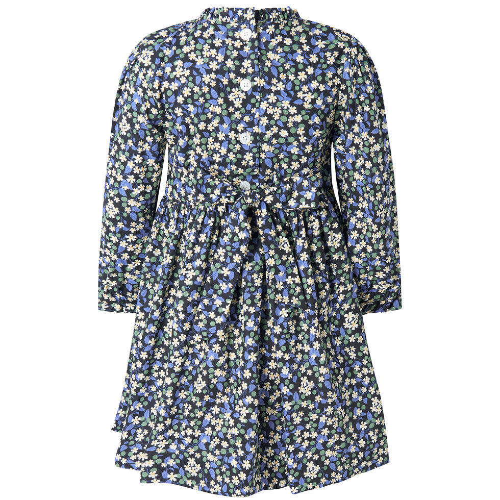 Dark Floral Berry Ruched Dress