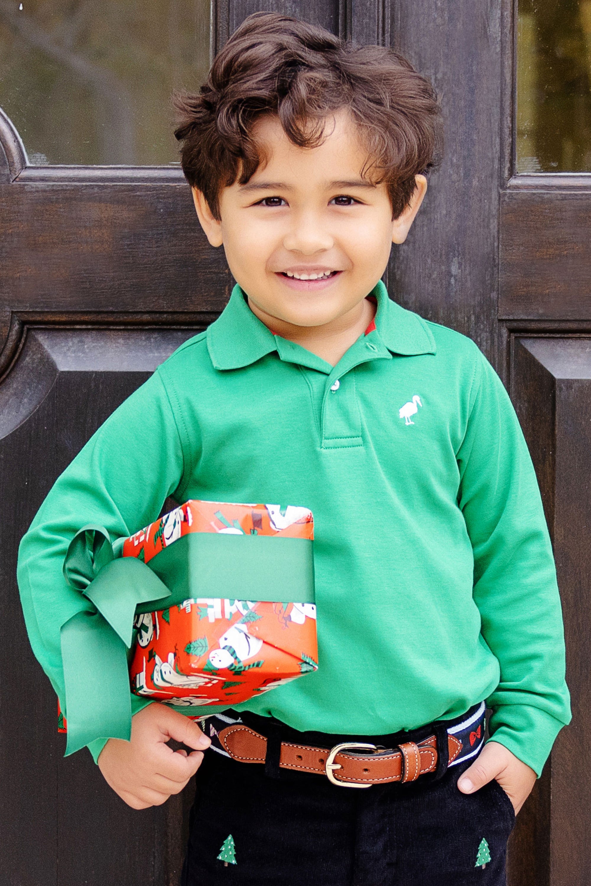 L/S Kiawah Green Prim Polo