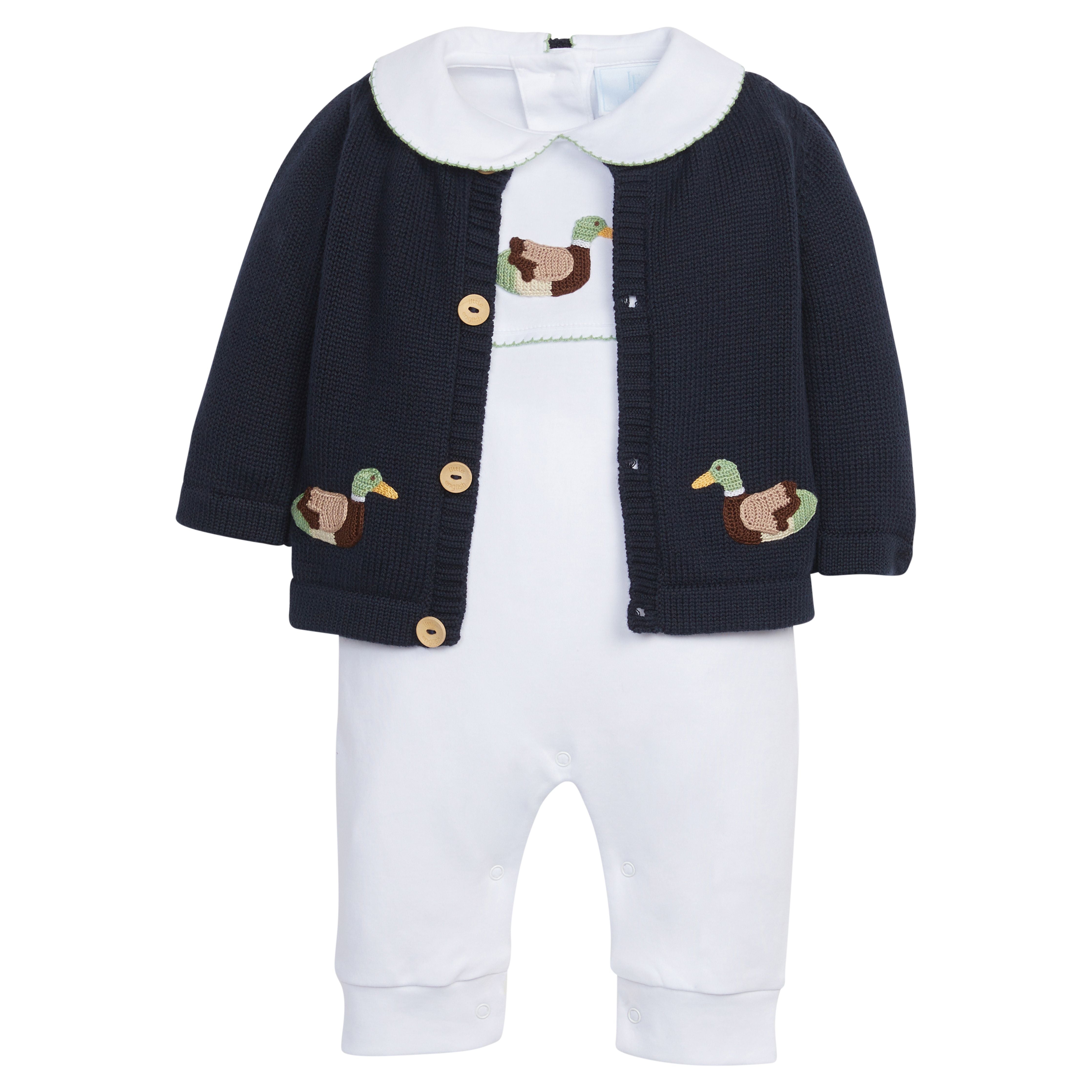 Navy Mallard Crochet Cardigan Monday s Child