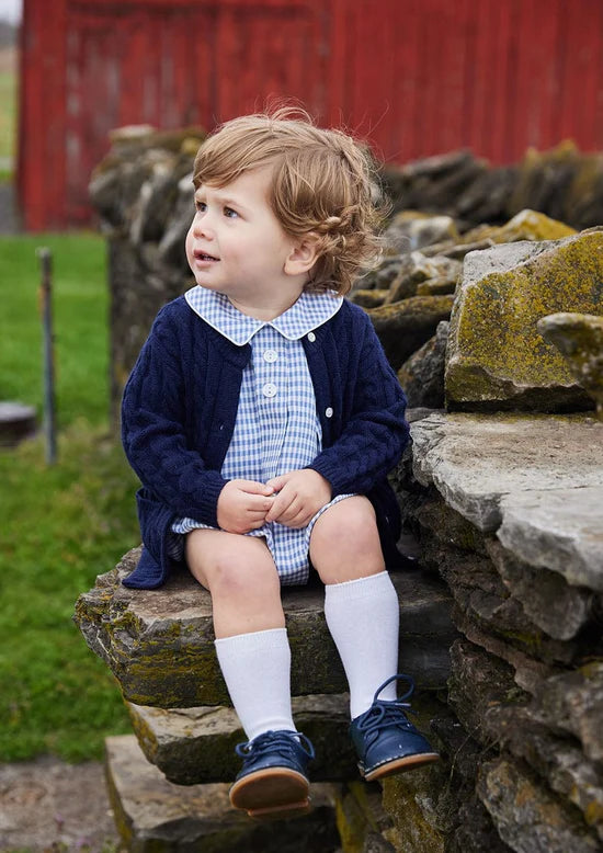 Navy Cashmere Blend Cardigan